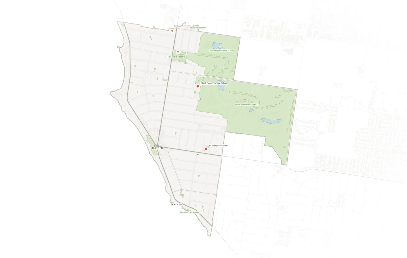 Black Rock urban fabric map