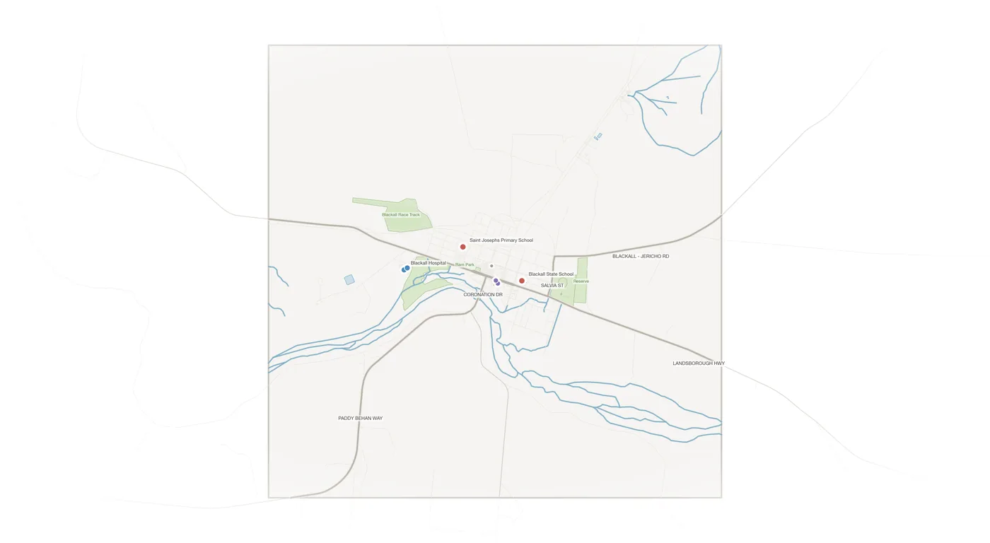 Blackall urban fabric map