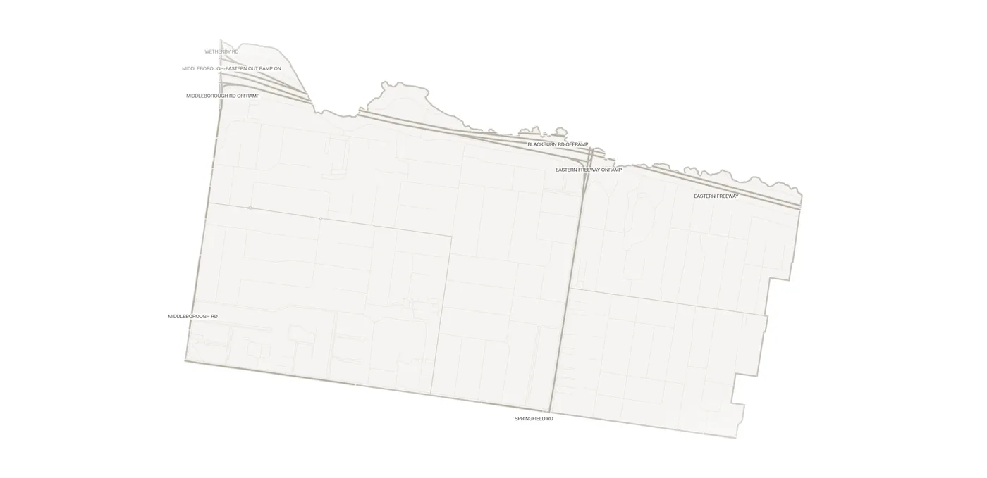 Blackburn North urban fabric map