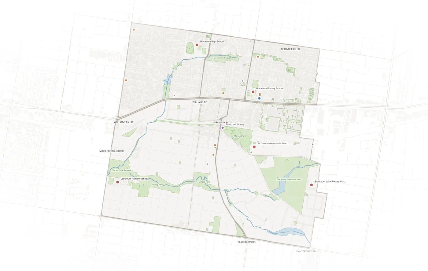 Blackburn urban fabric map