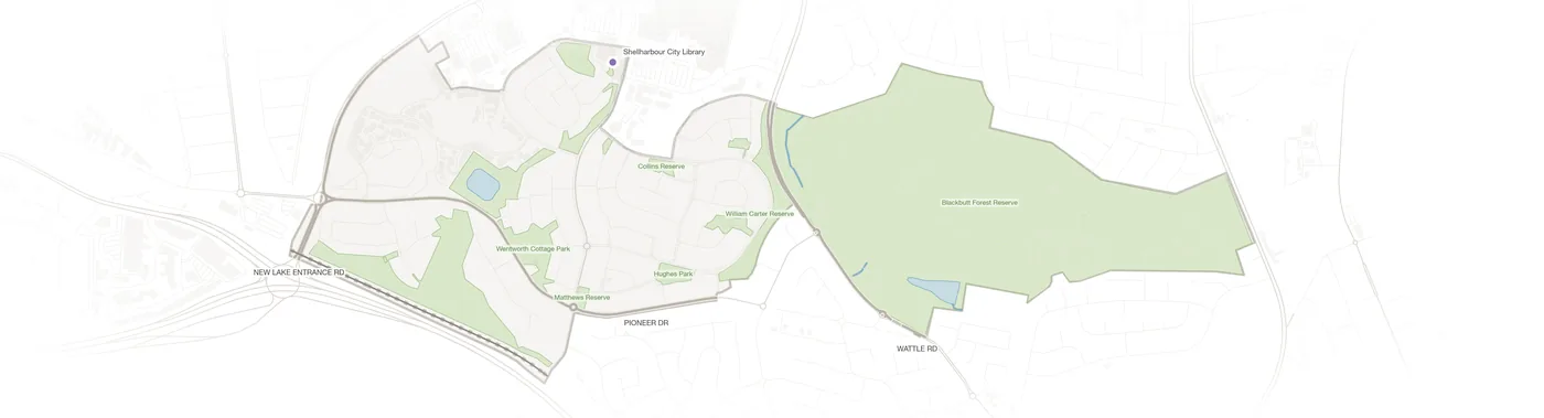Blackbutt urban fabric map