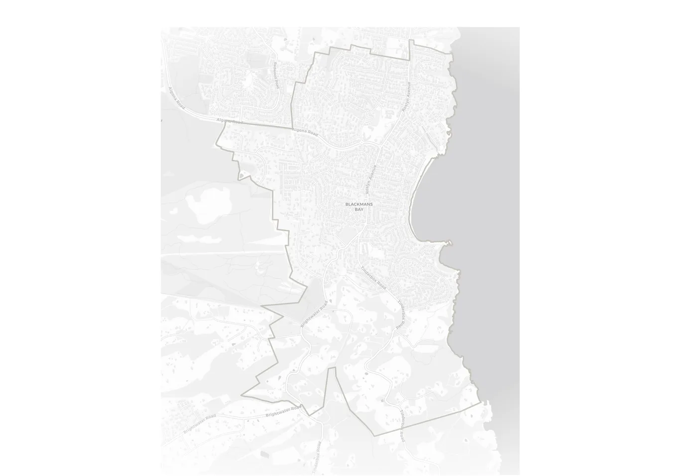 Blackmans Bay urban fabric map