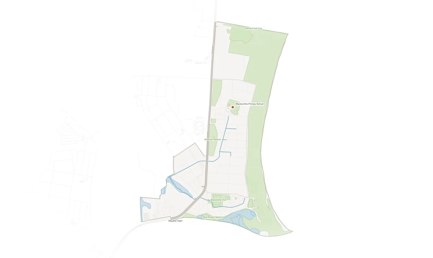 Blacksmiths urban fabric map