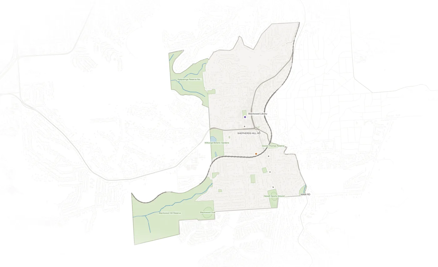 Blackwood urban fabric map