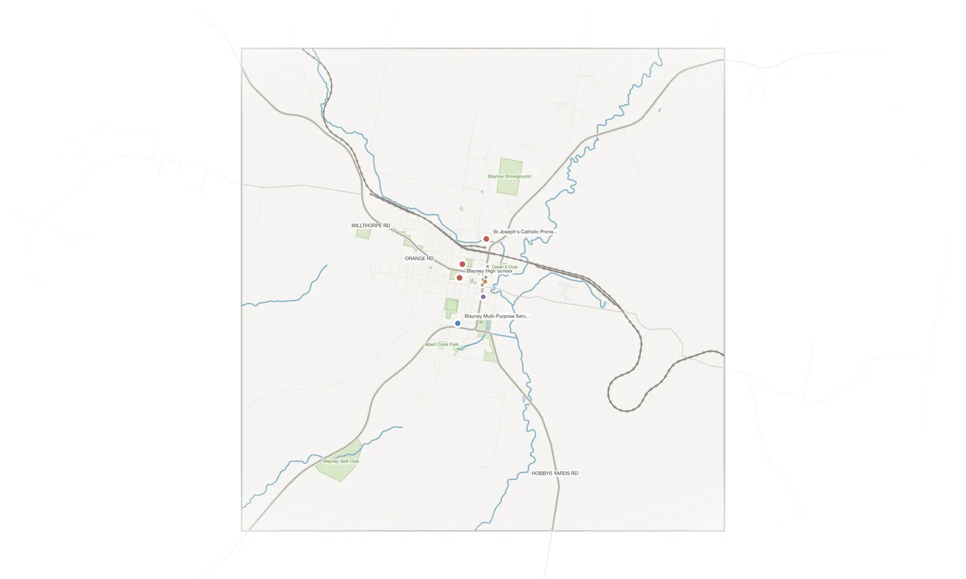 Blayney urban fabric map