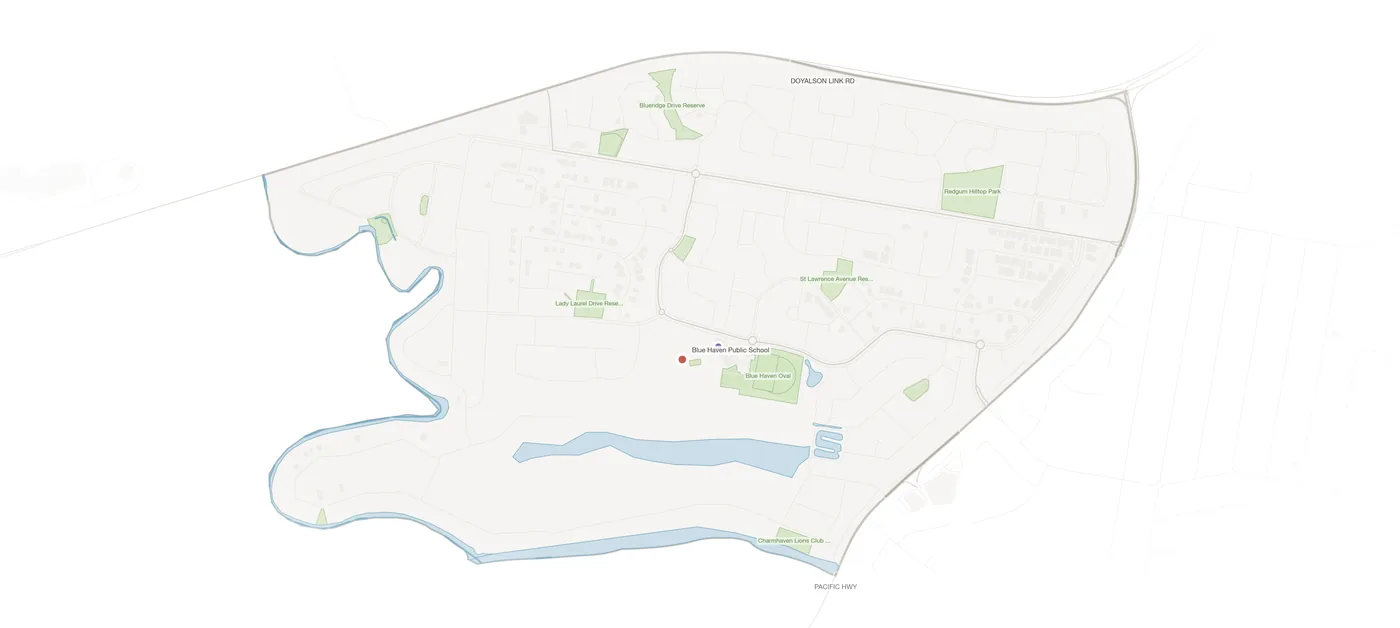 Blue Haven urban fabric map