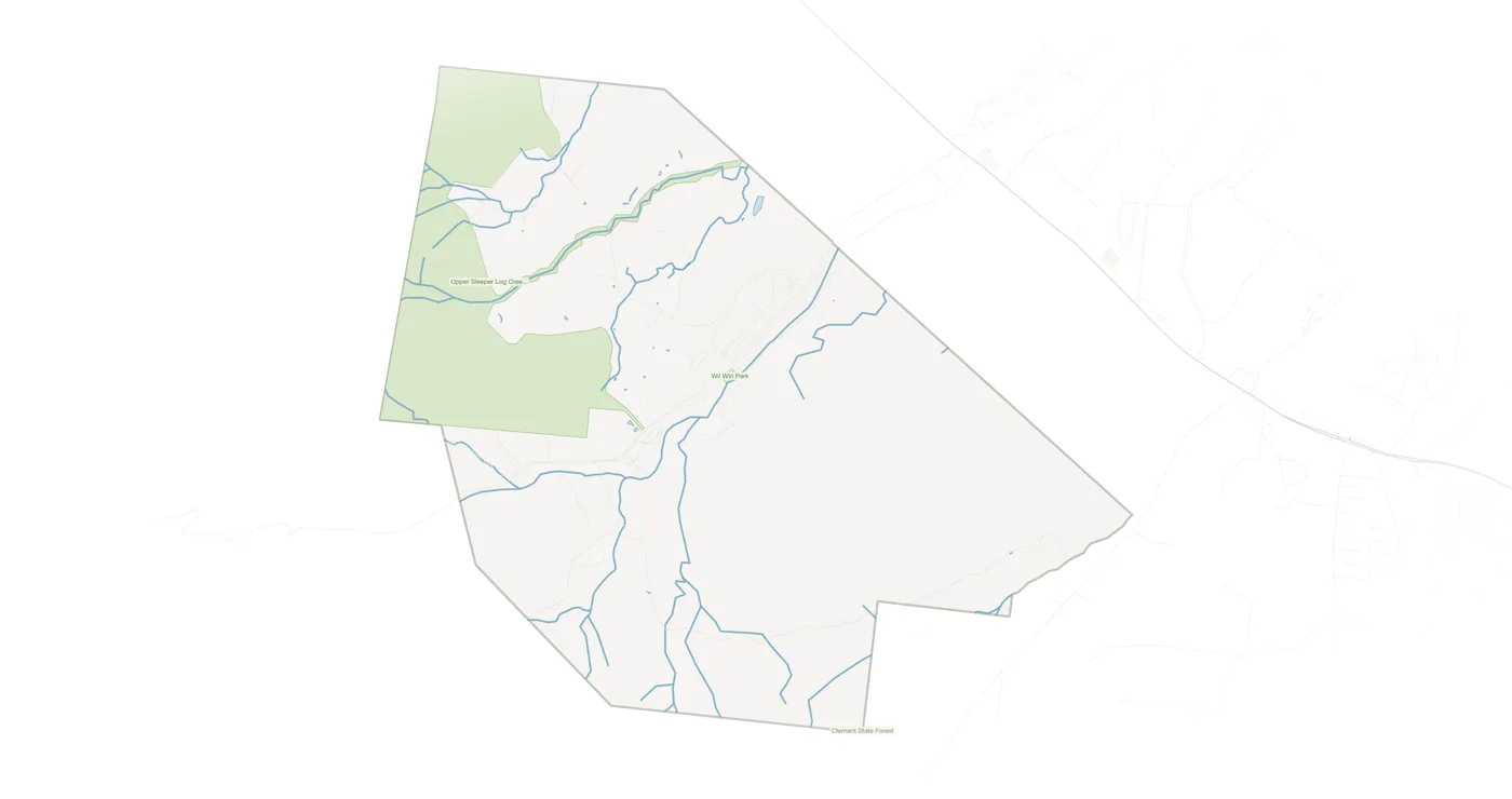 Bluewater Park urban fabric map