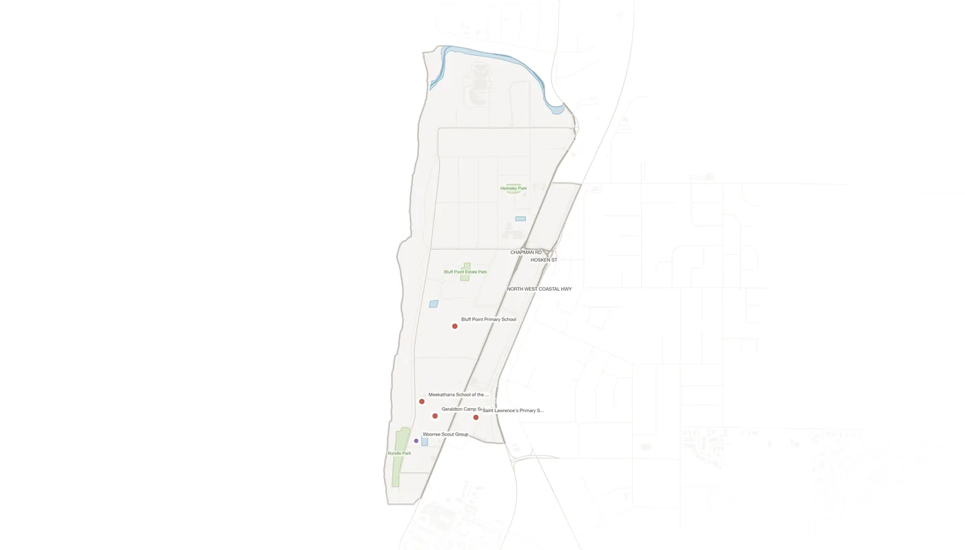 Bluff Point urban fabric map