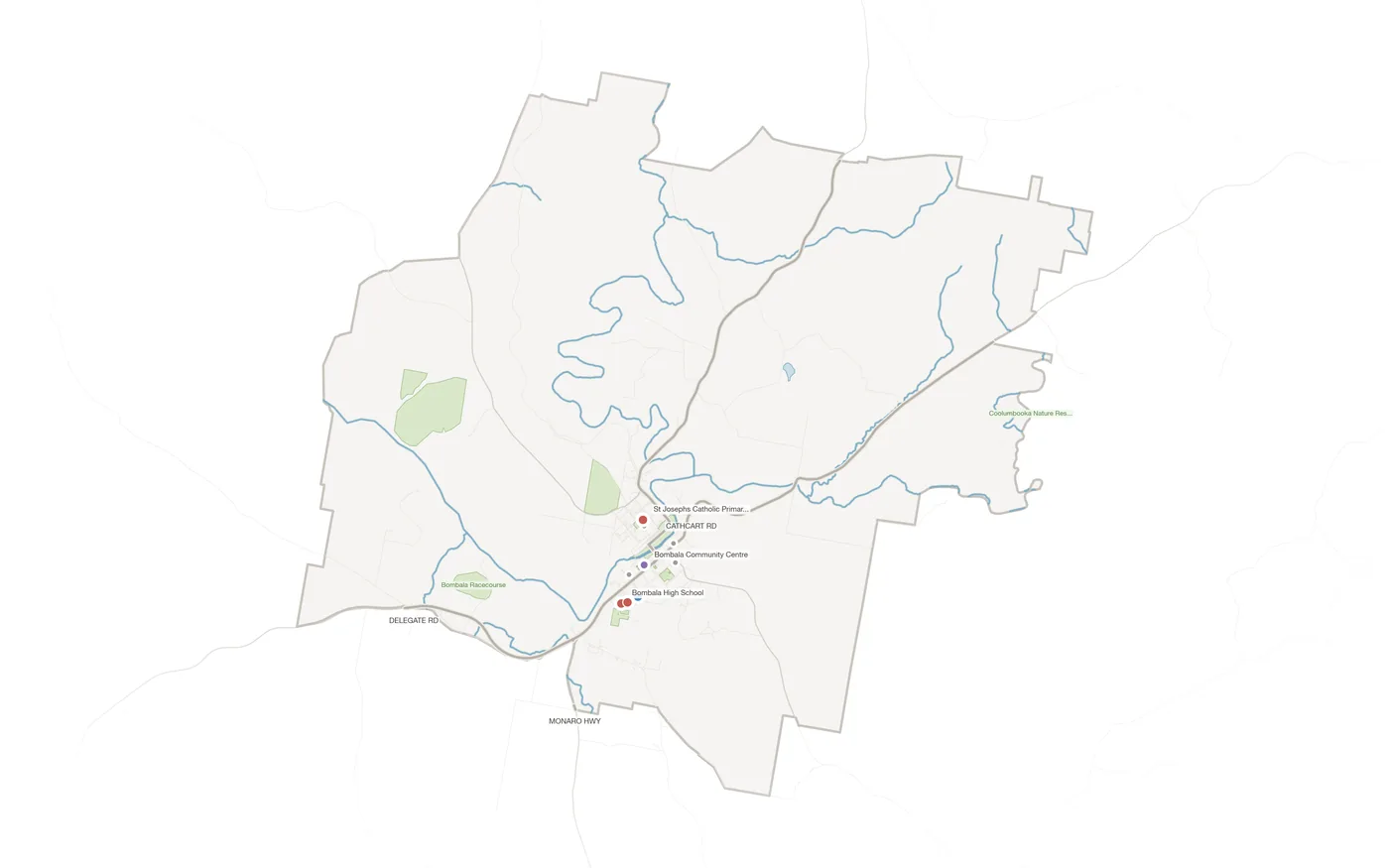 Bombala urban fabric map