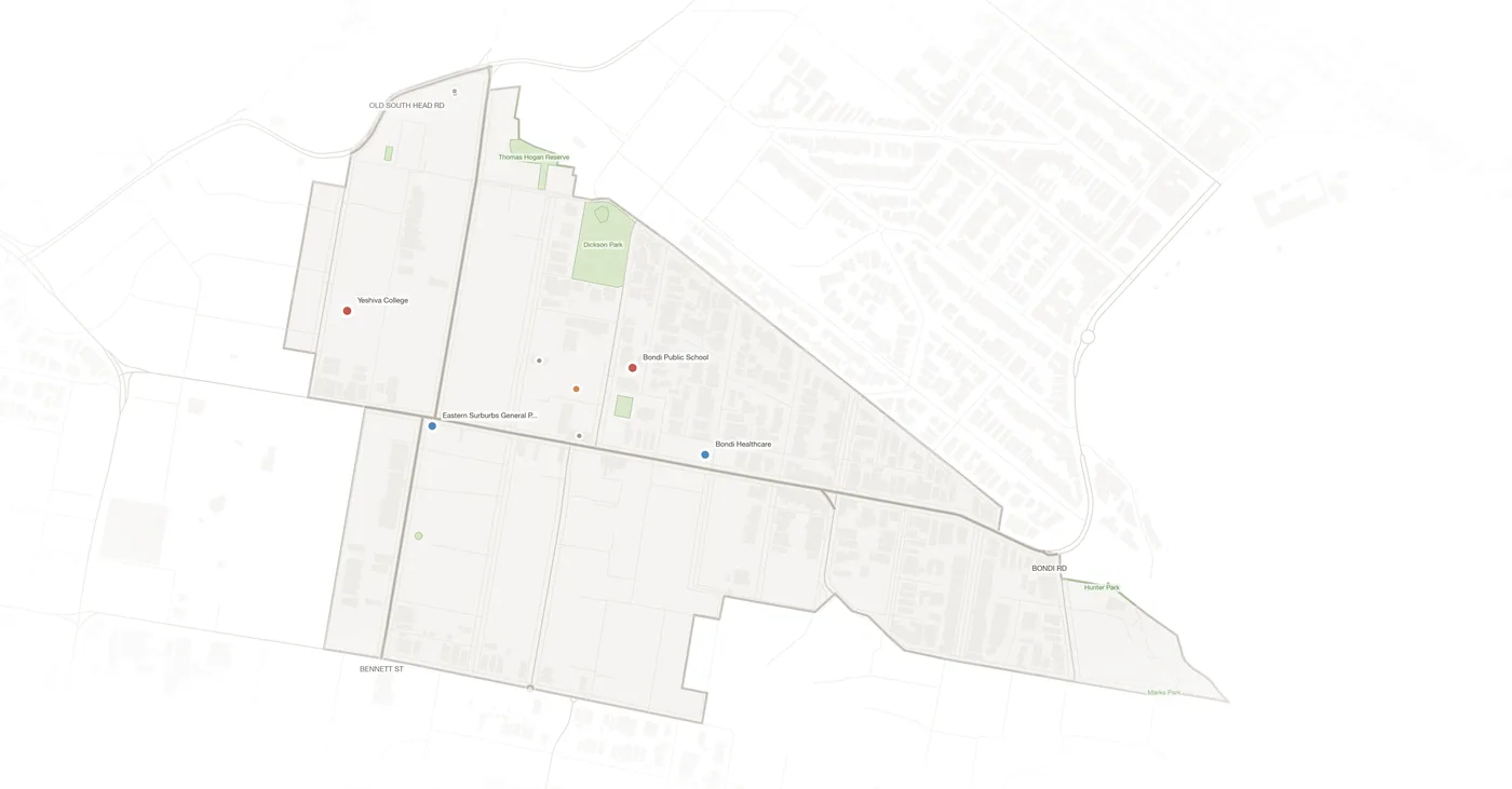 Bondi urban fabric map