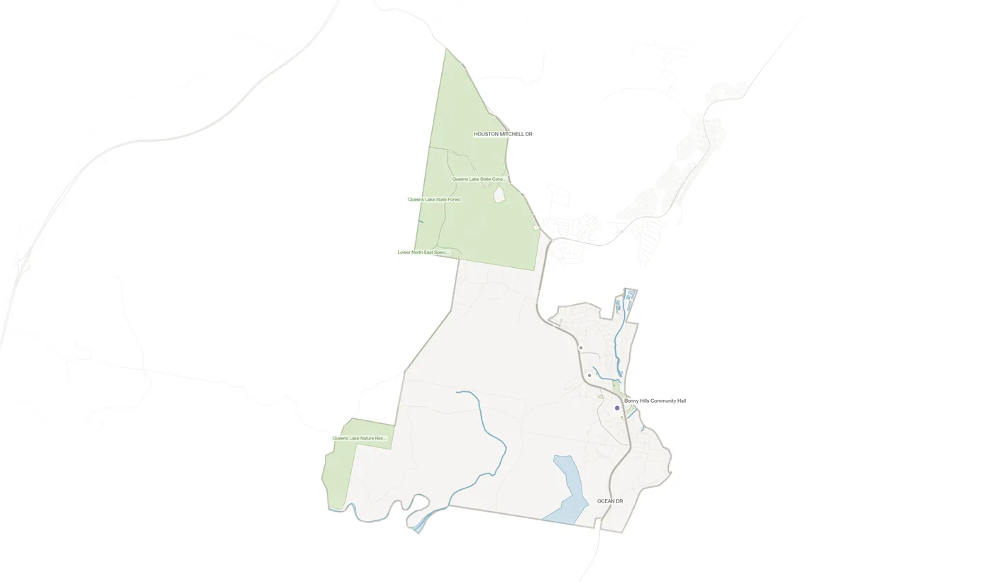 Bonny Hills urban fabric map