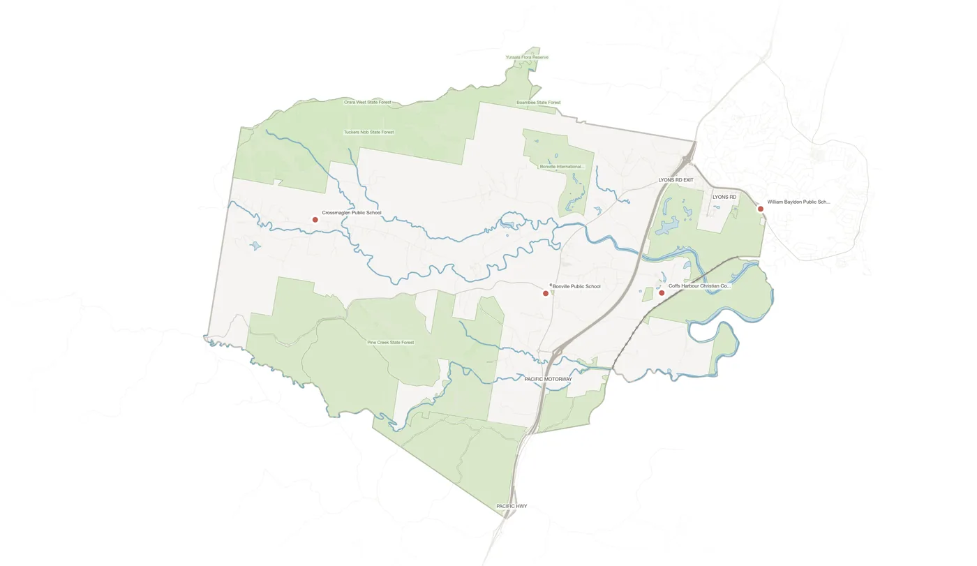 Bonville urban fabric map