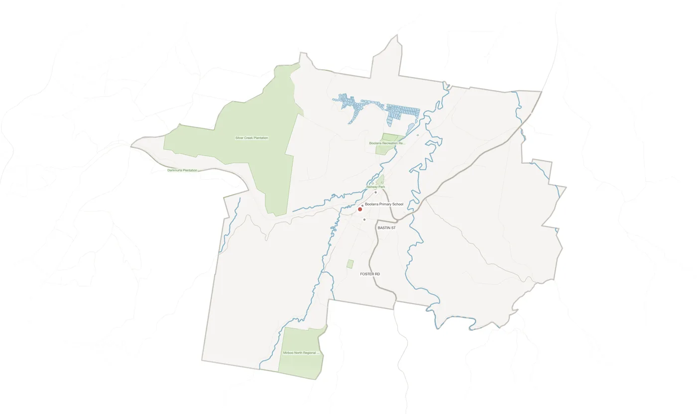 Boolarra urban fabric map
