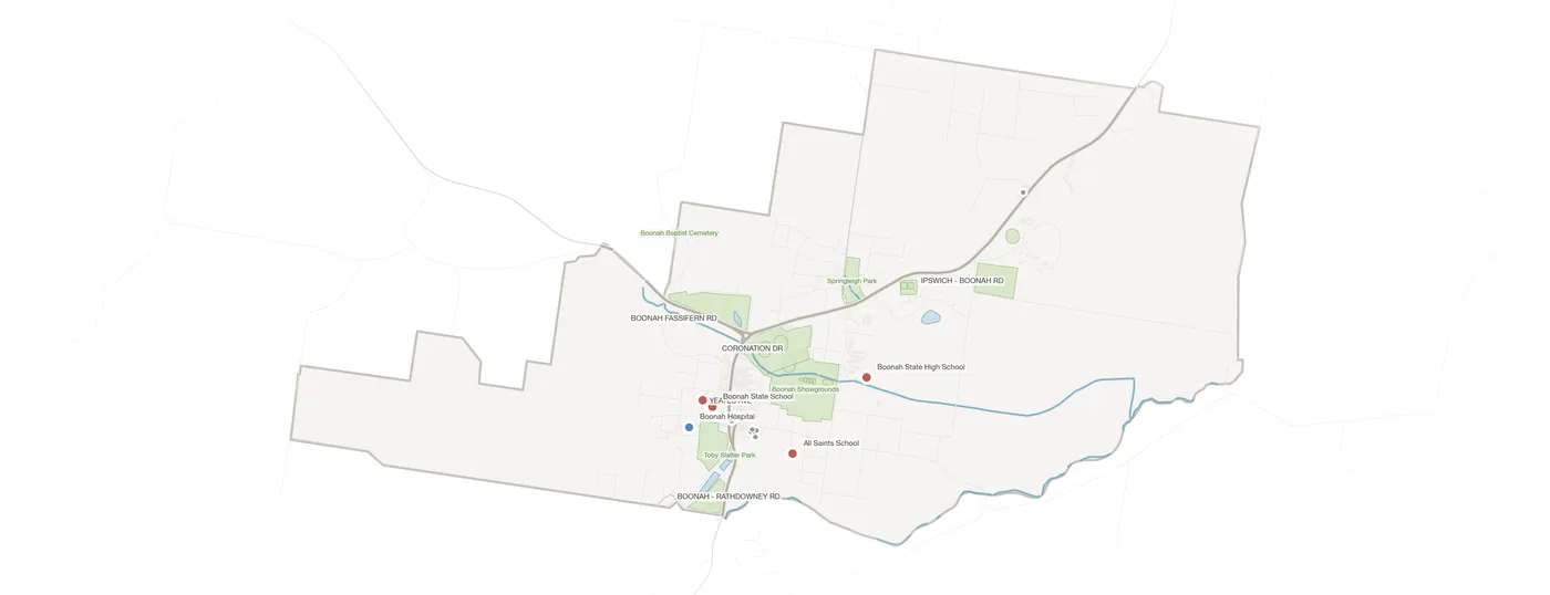 Boonah urban fabric map