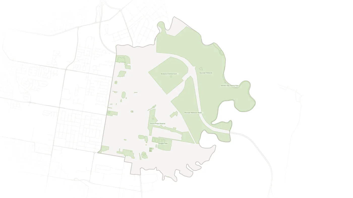 Boondall urban fabric map