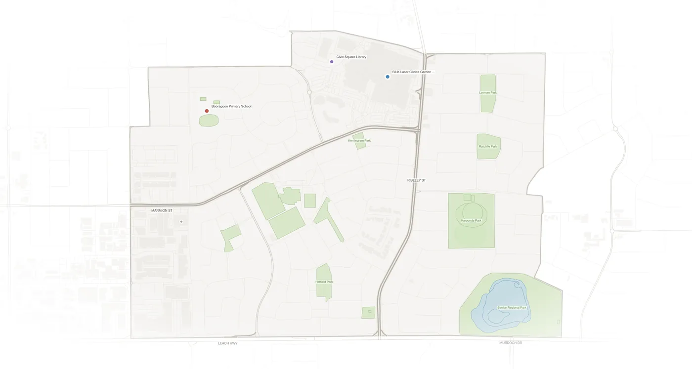 Booragoon urban fabric map