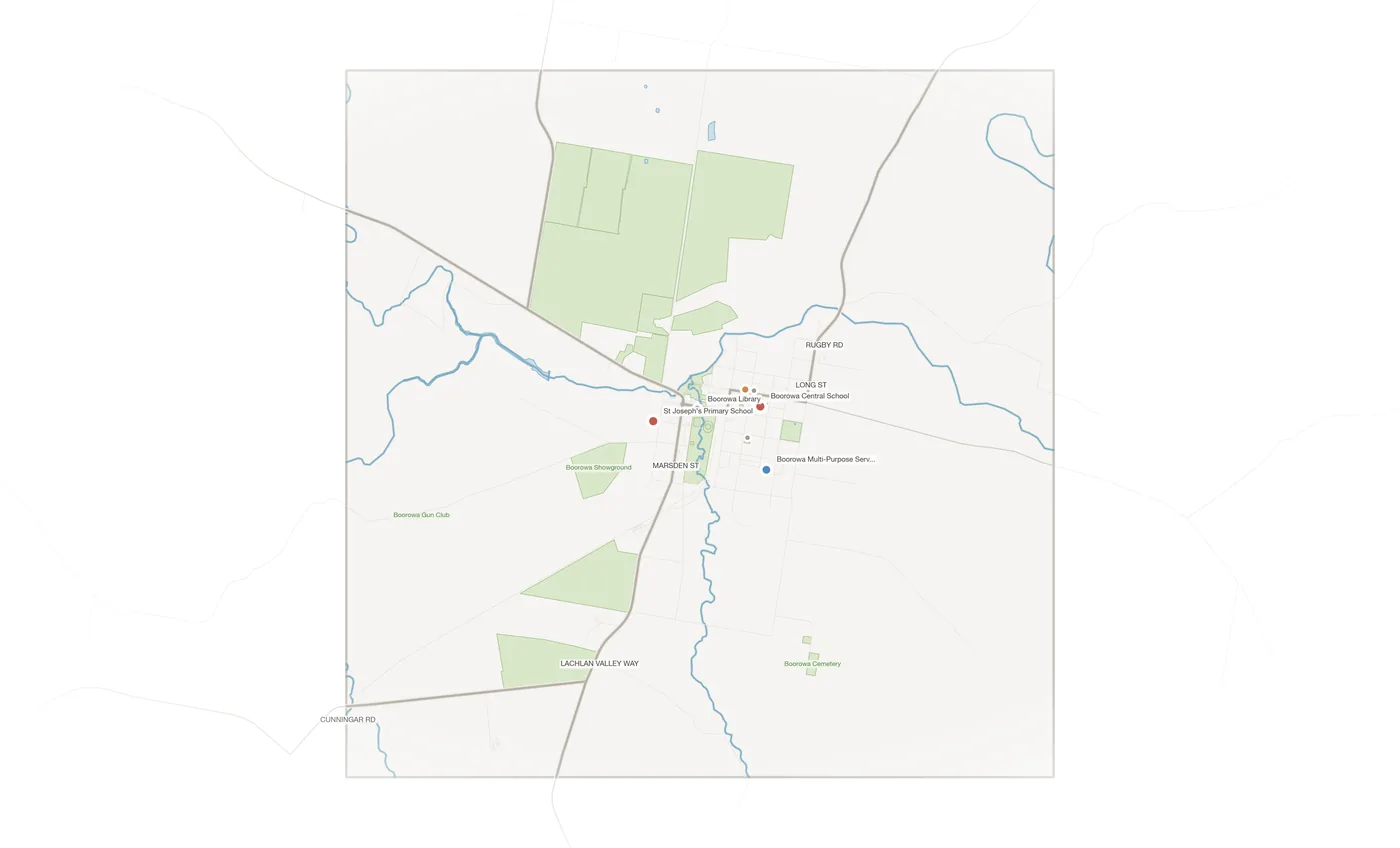 Boorowa urban fabric map