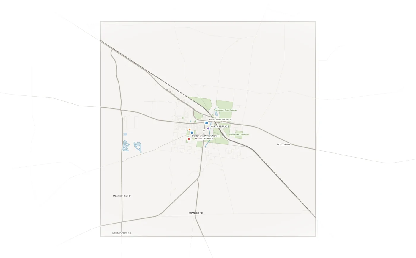 Bordertown urban fabric map
