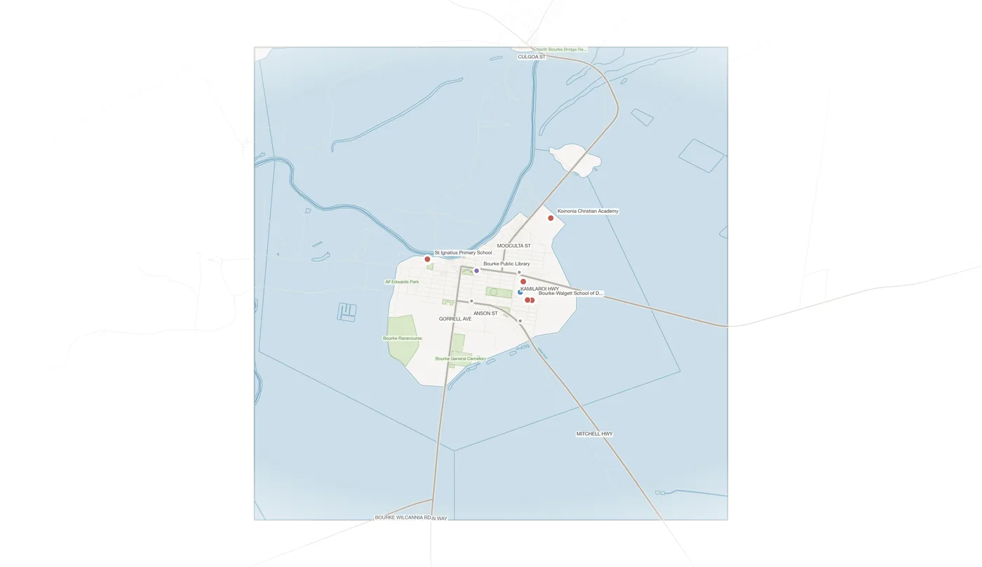 Bourke urban fabric map