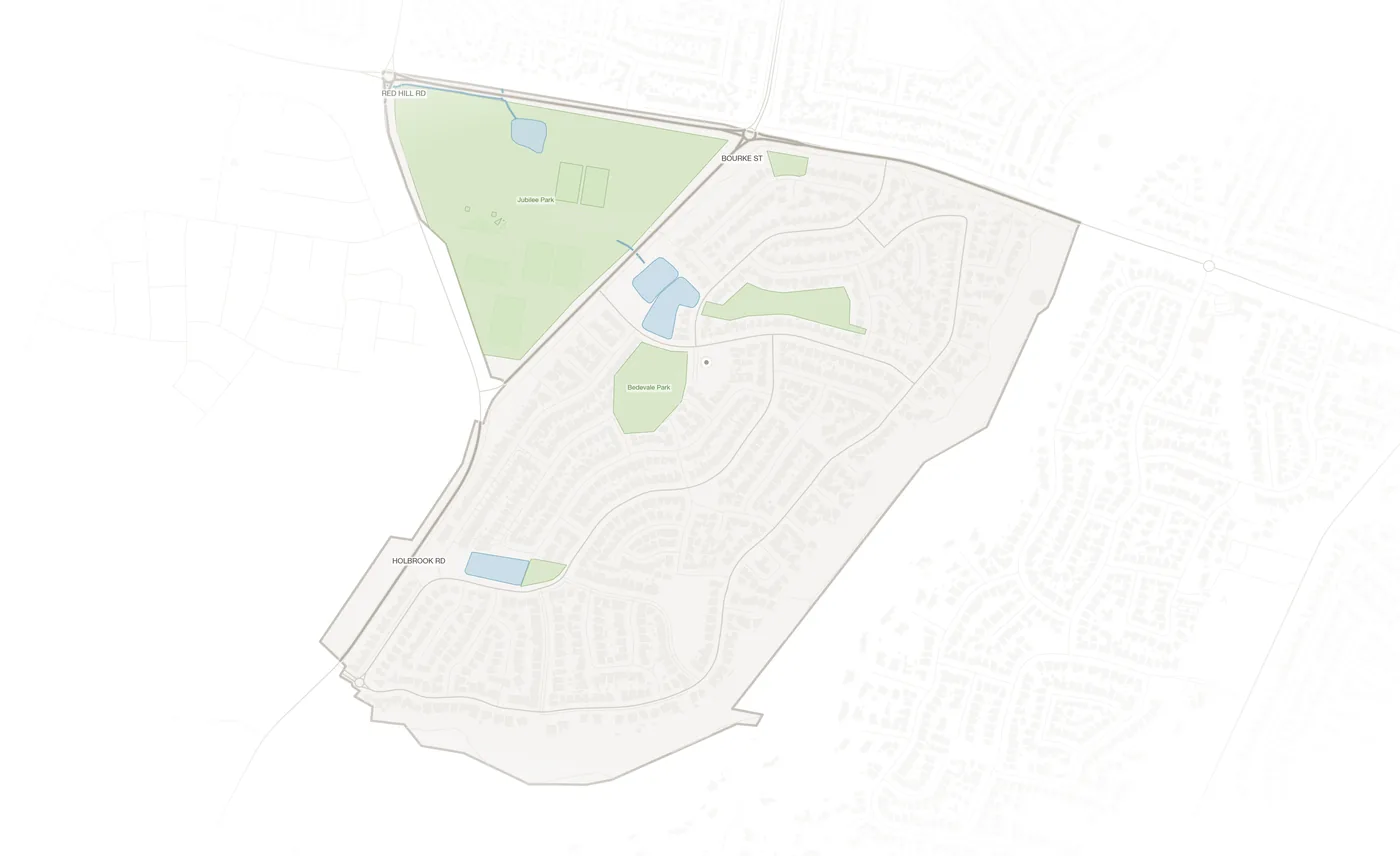 Bourkelands urban fabric map