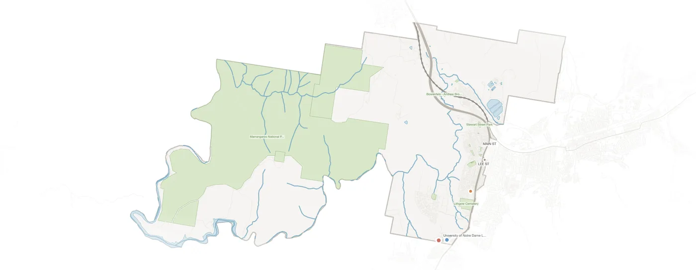 Bowenfels urban fabric map