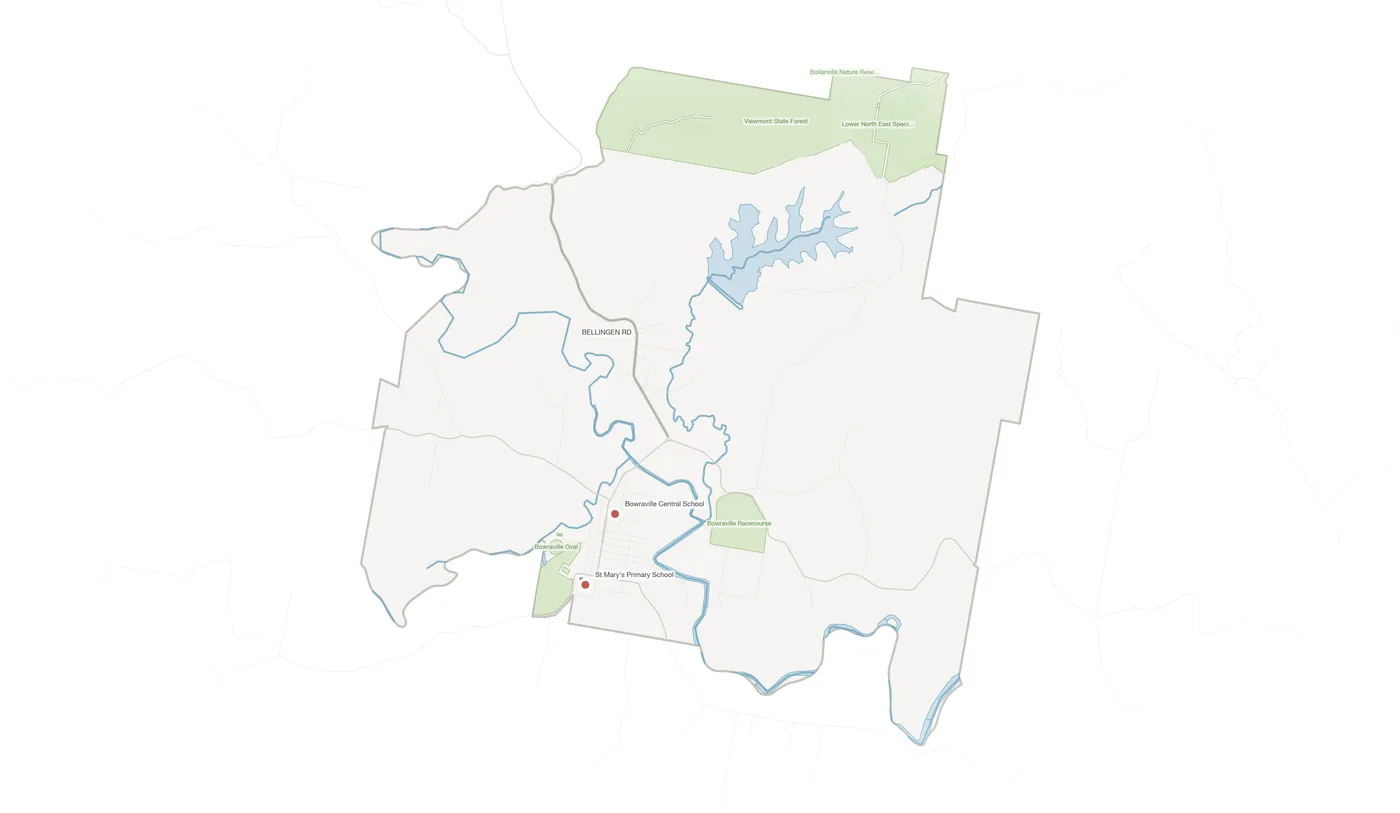 Bowraville urban fabric map