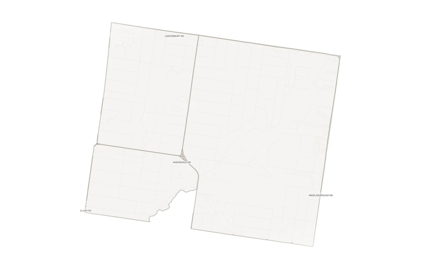 Box Hill South urban fabric map