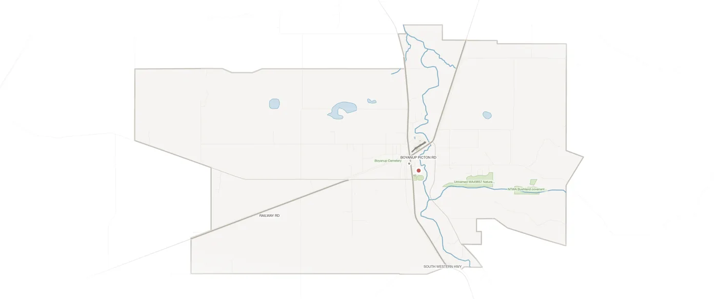 Boyanup urban fabric map