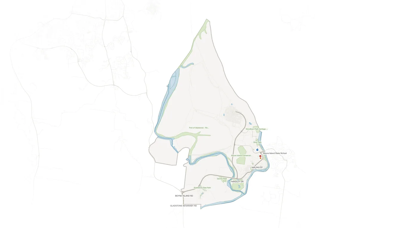 Boyne Island urban fabric map