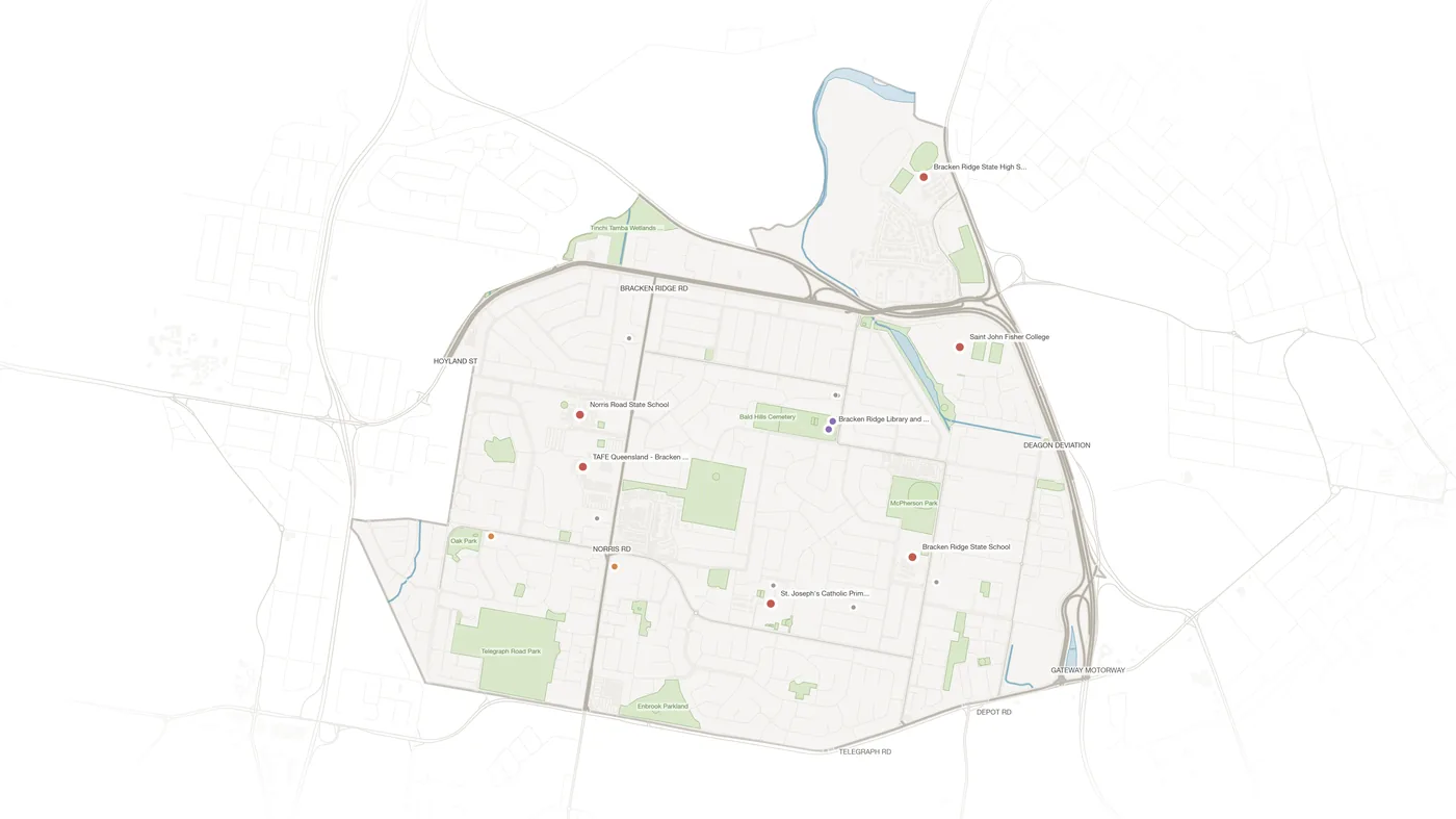 Bracken Ridge urban fabric map
