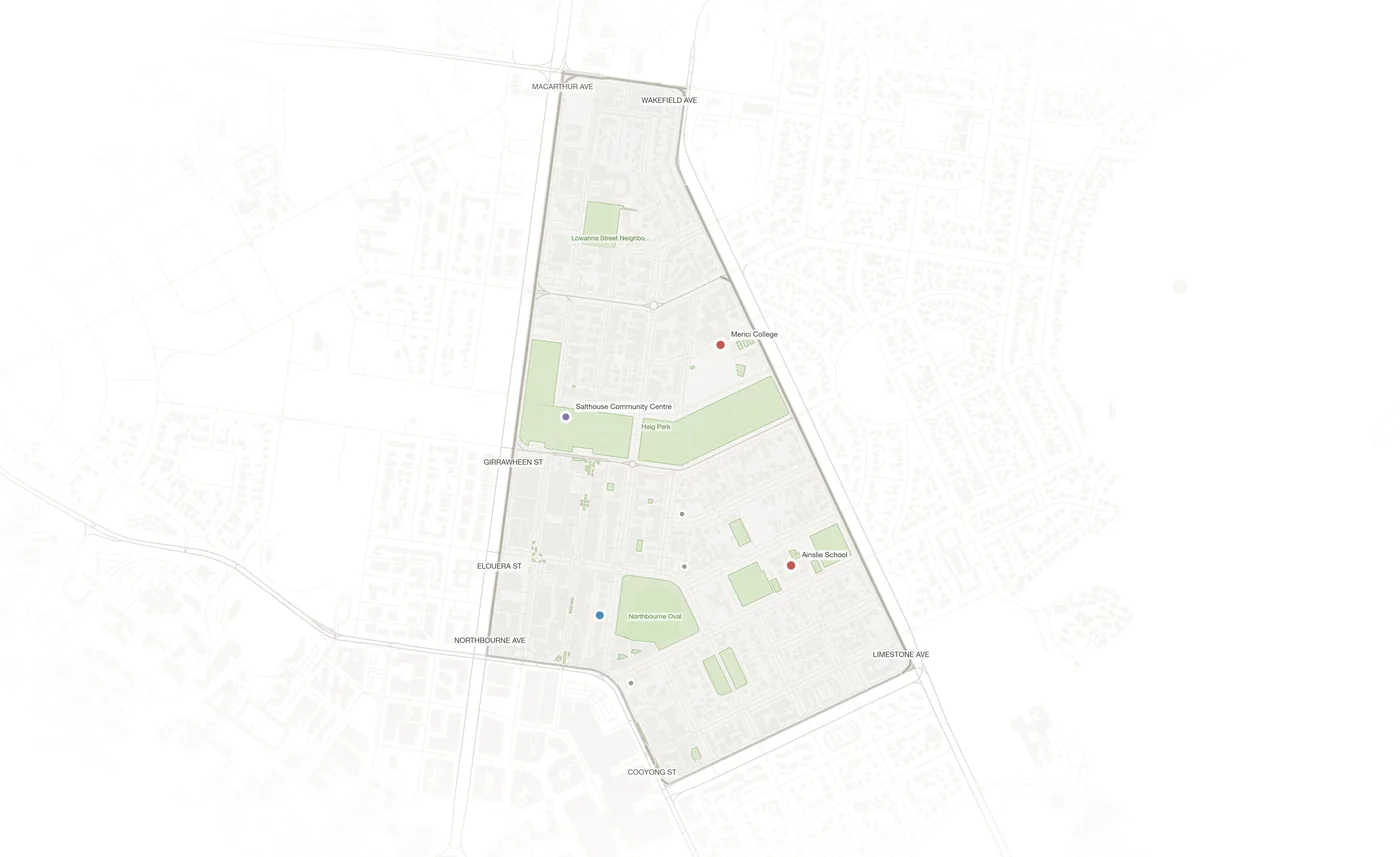 Braddon urban fabric map