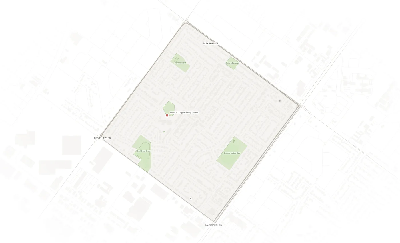Brahma Lodge urban fabric map