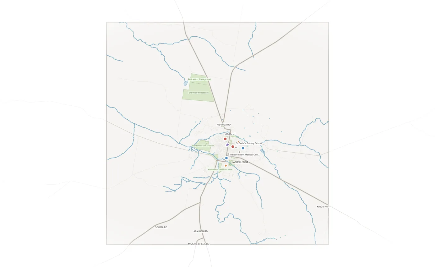 Braidwood urban fabric map