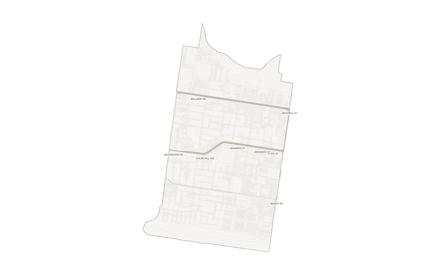 Braybrook urban fabric map