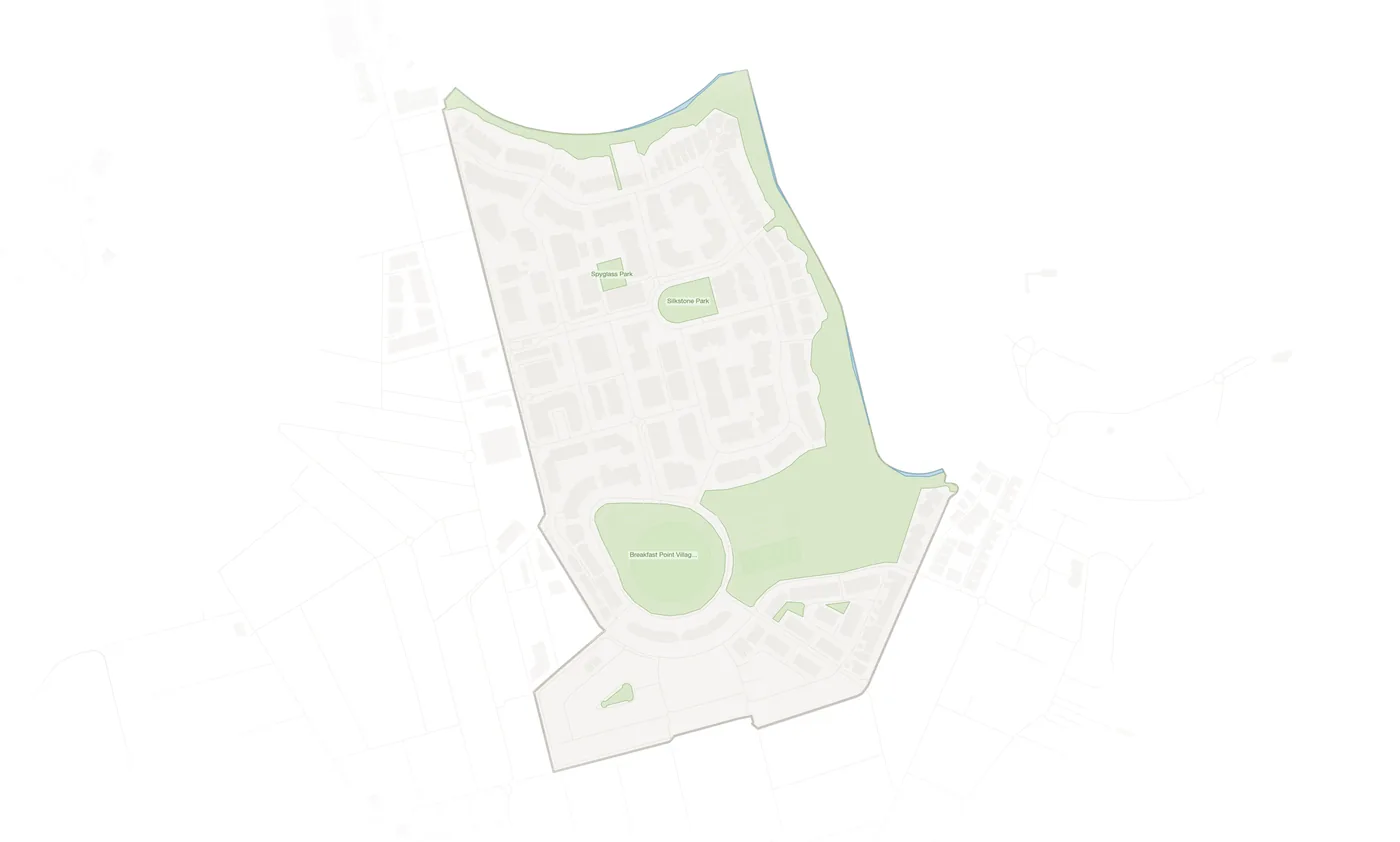 Breakfast Point urban fabric map