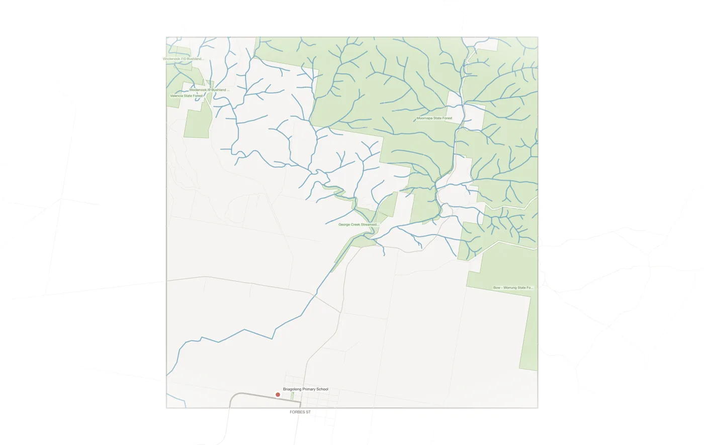 Briagolong urban fabric map