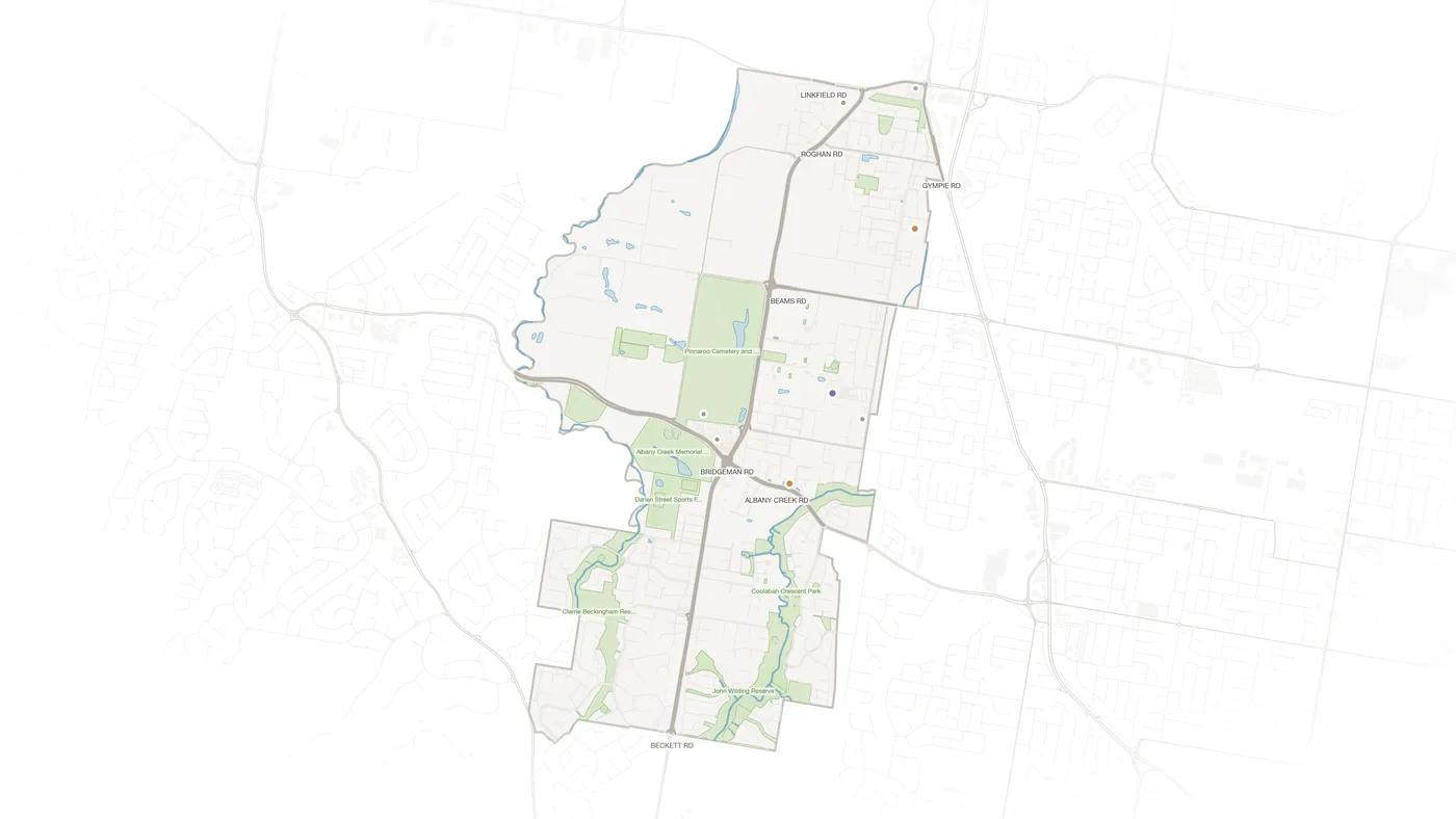 Bridgeman Downs urban fabric map