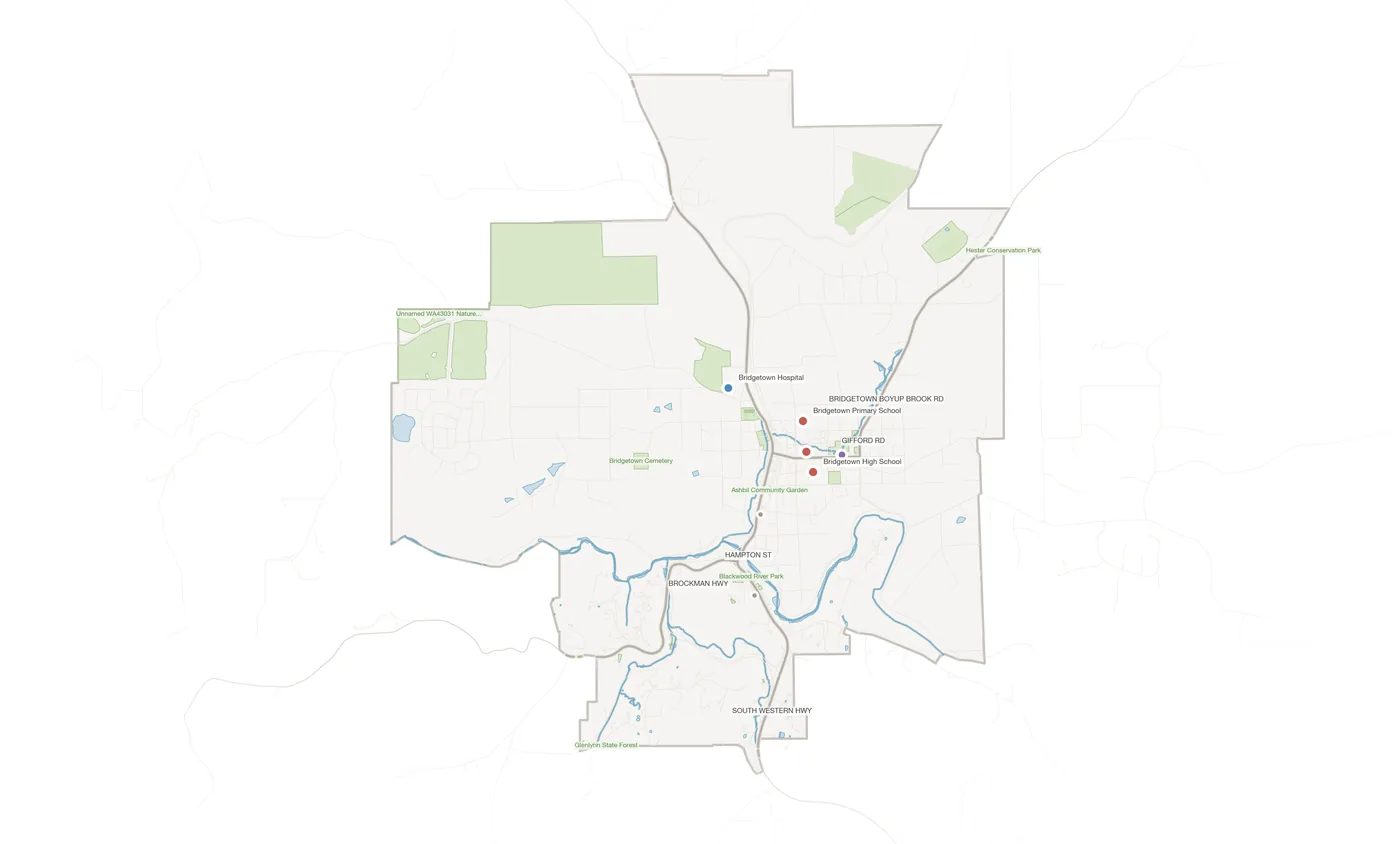 Bridgetown urban fabric map