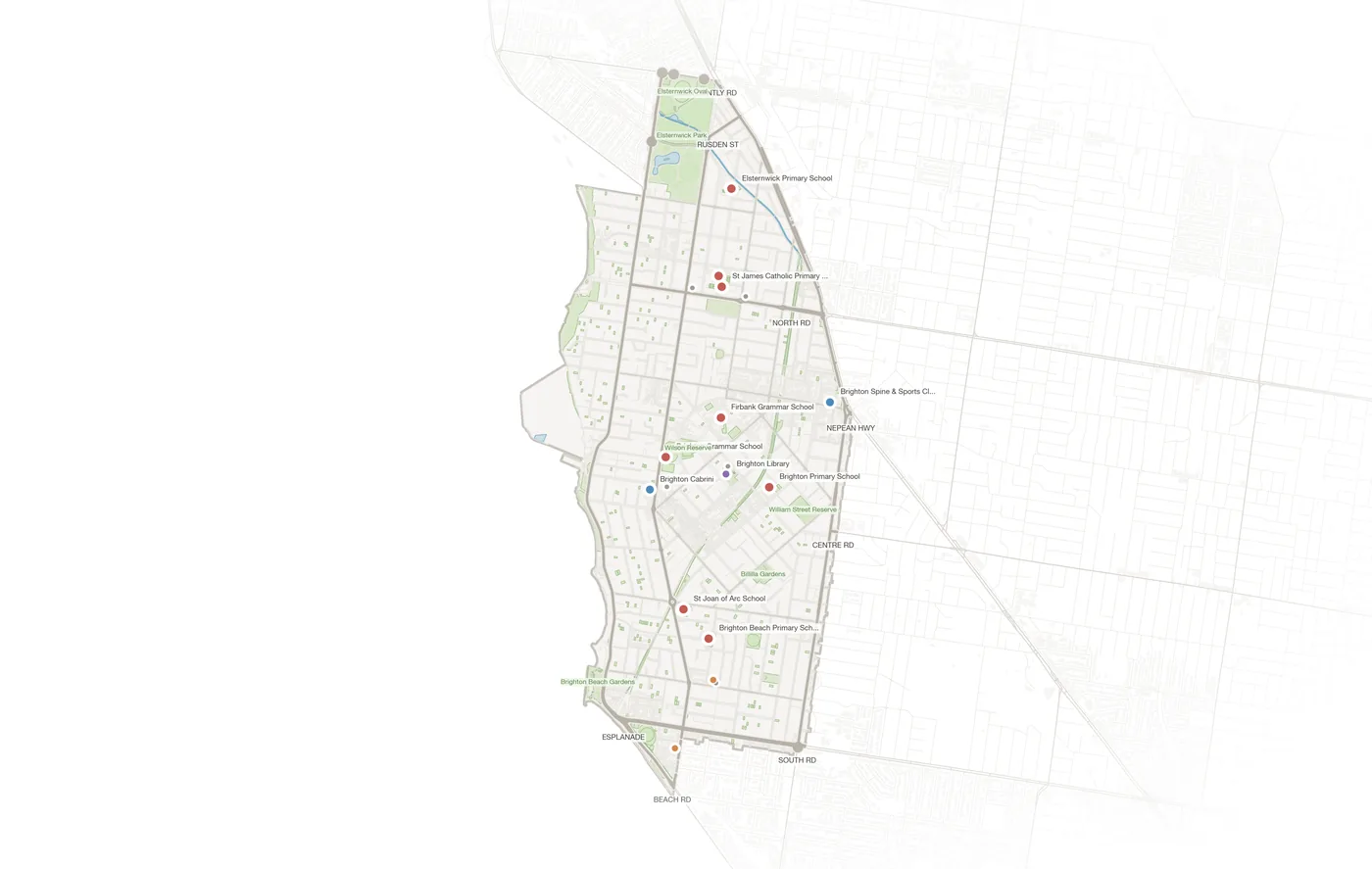 Brighton urban fabric map