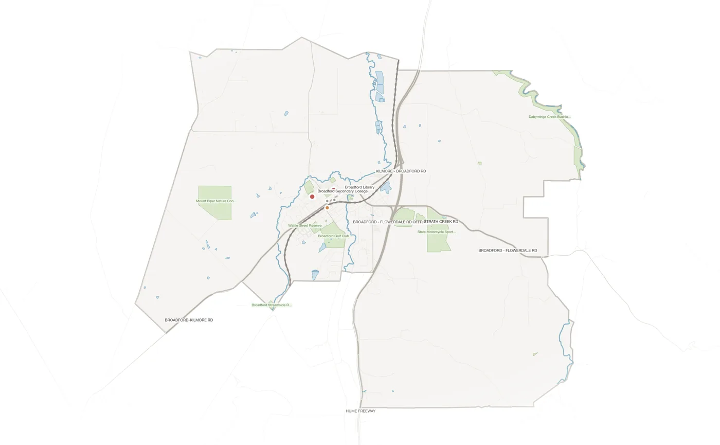 Broadford urban fabric map