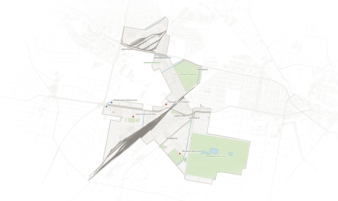 Broadmeadow urban fabric map