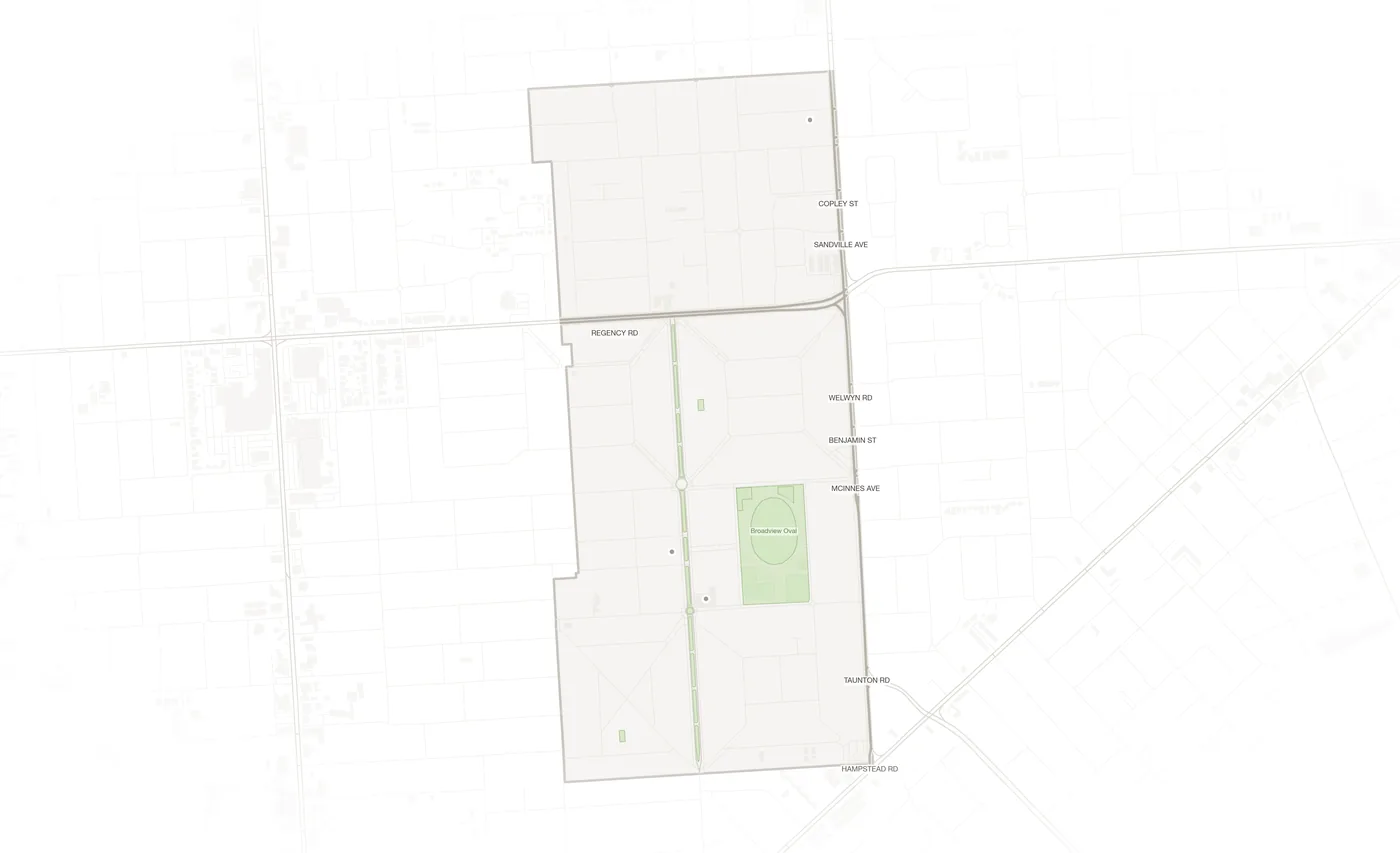 Broadview urban fabric map