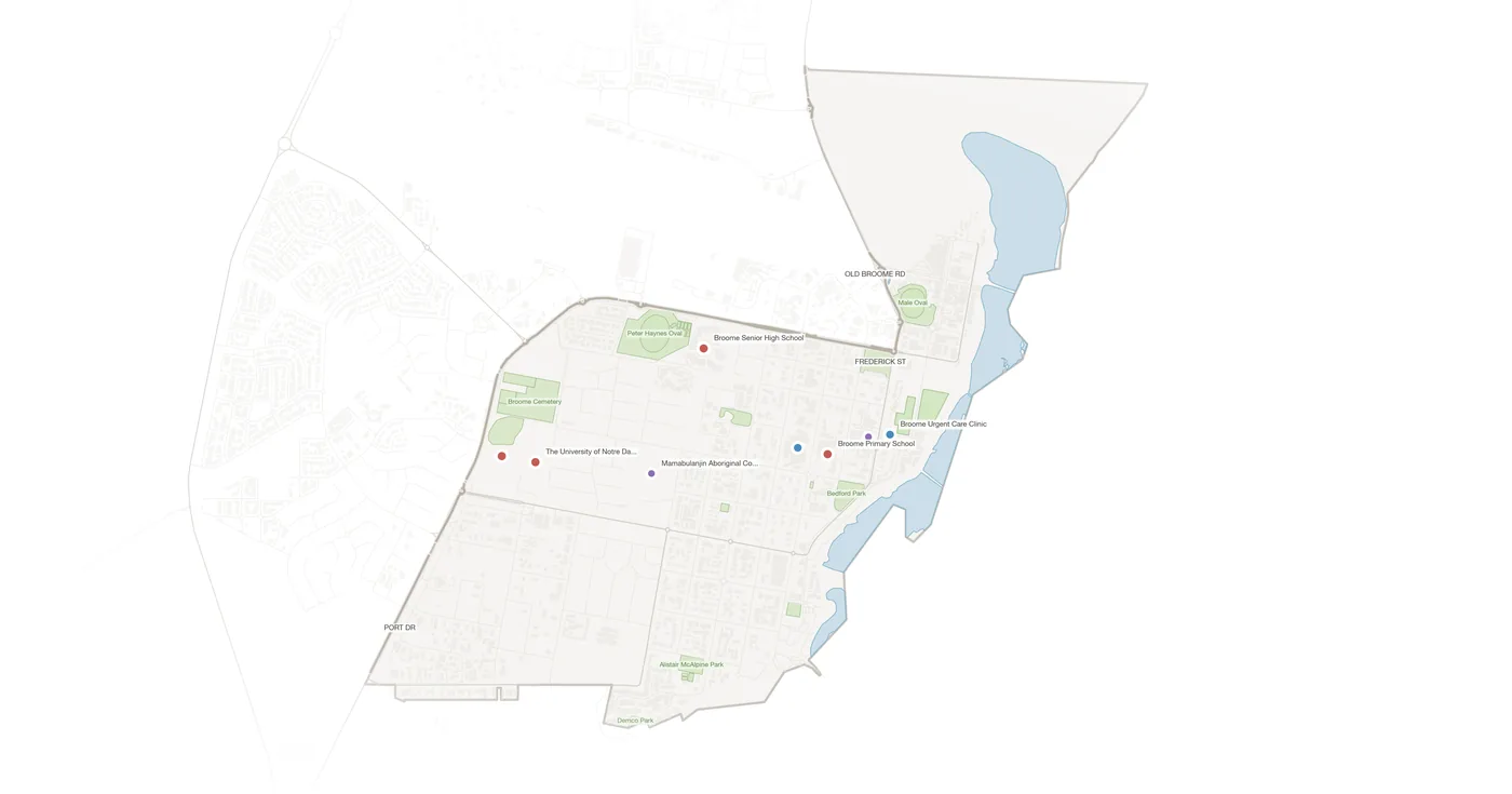 Broome urban fabric map