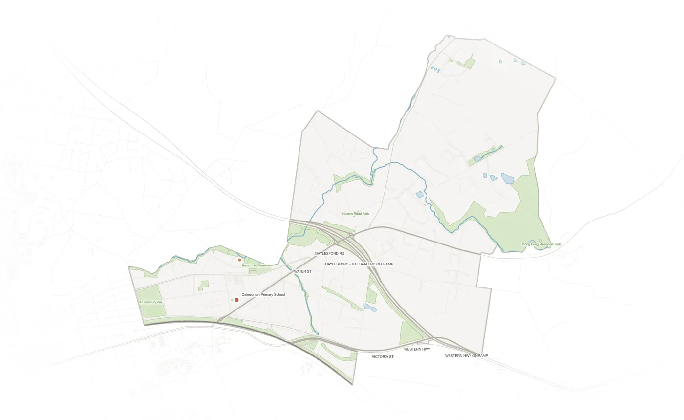 Brown Hill urban fabric map