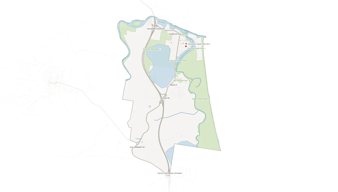 Brunswick Heads urban fabric map