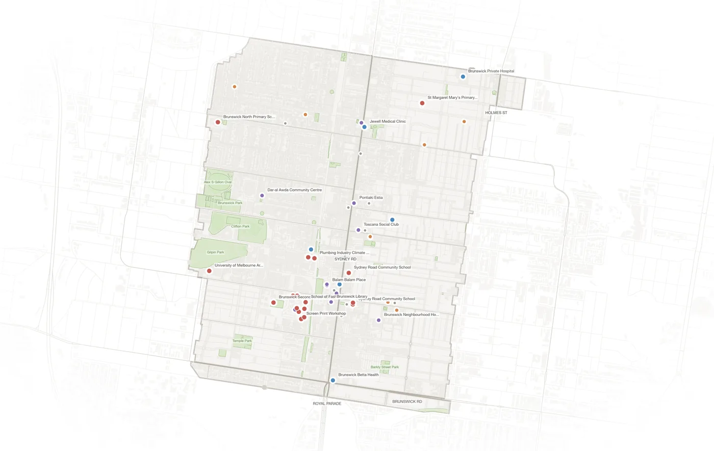 Brunswick urban fabric map