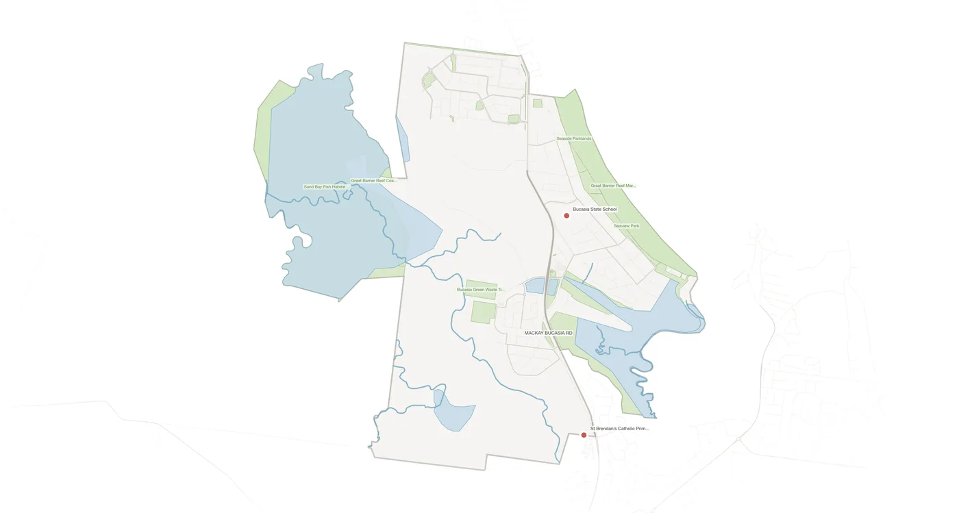 Bucasia urban fabric map