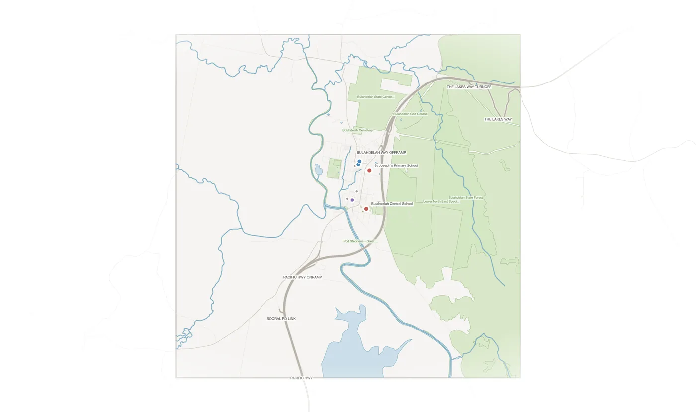 Bulahdelah urban fabric map