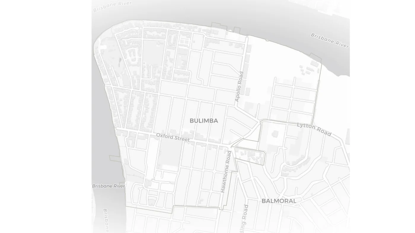 Bulimba urban fabric map