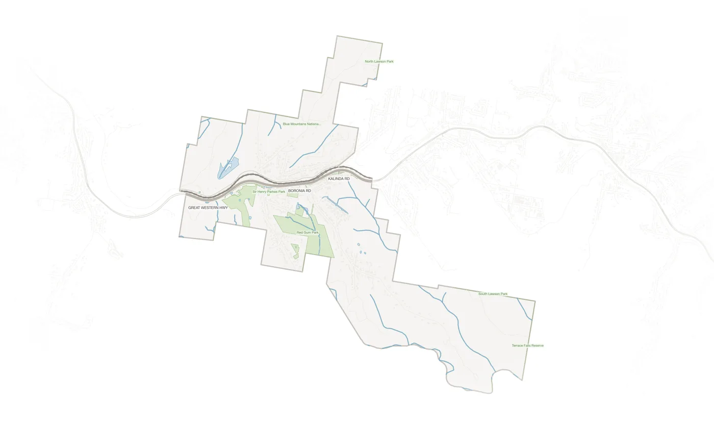 Bullaburra urban fabric map